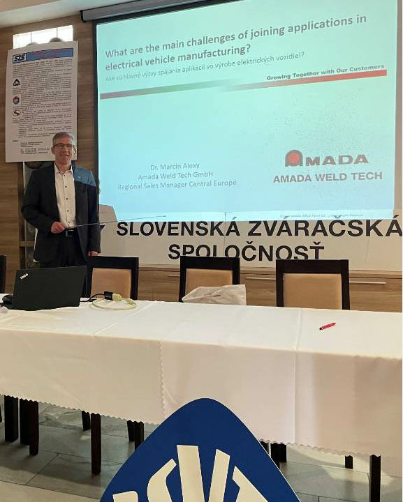 Marcin Alexy, Regional Sales Manager Central Europe at the Welding Conference in Slovakia. 